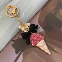 New Style Alloy Ice Cream Women's Bag Pendant Keychain sku image 1
