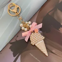 New Style Alloy Ice Cream Women's Bag Pendant Keychain sku image 2
