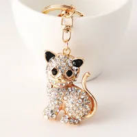 Cute Alloy Cat Unisex Bag Pendant Keychain sku image 1