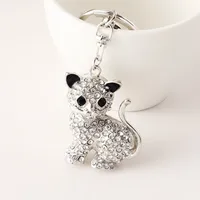 Cute Alloy Cat Unisex Bag Pendant Keychain sku image 2