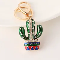 Modern Style Alloy Cactus Unisex Bag Pendant Keychain main image 1