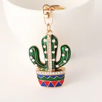 Modern Style Alloy Cactus Unisex Bag Pendant Keychain main image 3