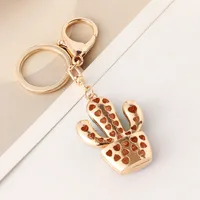 Modern Style Alloy Cactus Unisex Bag Pendant Keychain main image 2