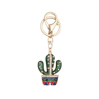 Modern Style Alloy Cactus Unisex Bag Pendant Keychain main image 5