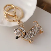 New Style Alloy Dog Unisex Bag Pendant Keychain sku image 1