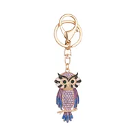 Modern Style Alloy Owl Unisex Bag Pendant Keychain main image 5