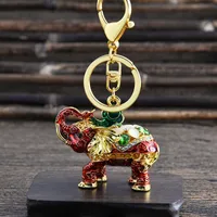 Modern Style Alloy Elephant Men's Bag Pendant Keychain main image 1