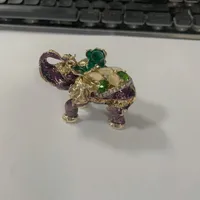 Modern Style Alloy Elephant Men's Bag Pendant Keychain sku image 5