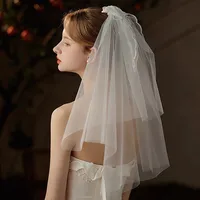 Mujeres Flor Señora Boda Tela Velos De Jaula De Pájaros main image 1
