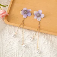 Women's Flower Sweet Mixed Materials Hair Clip sku image 1