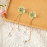 Women's Flower Sweet Mixed Materials Hair Clip sku image 2