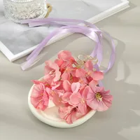 Women's Flower Sweet Mixed Materials Hair Claws sku image 1