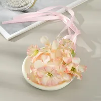 Women's Flower Sweet Mixed Materials Hair Claws sku image 2
