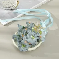 Women's Flower Sweet Mixed Materials Hair Claws sku image 3
