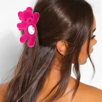 Women's Bear Cute Flocking Hair Claws main image 2
