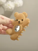 Women's Bear Cute Flocking Hair Claws sku image 1