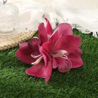 Women's Flower Sweet Mixed Materials Hair Claws sku image 3