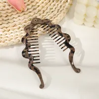 Femmes Banane Clip Animal Luxueux Romantique Plage Résine Synthétique Résine Impression Et Teinture Fait Main Pince À Cheveux Couvre-Chef main image 3