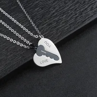 Forma De Corazón Estilo Vintage Acero Inoxidable 304 Collar Colgante Venta Al Por Mayor main image 5