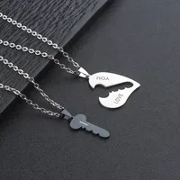 Forma De Corazón Estilo Vintage Acero Inoxidable 304 Collar Colgante Venta Al Por Mayor main image 1