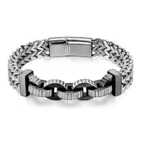 Geometric Hip-Hop Retro 304 Stainless Steel Bracelets Wholesale sku image 3