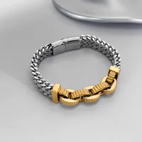Geometric Hip-Hop Retro 304 Stainless Steel Bracelets Wholesale main image 1