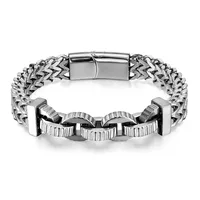 Geometric Hip-Hop Retro 304 Stainless Steel Bracelets Wholesale sku image 1