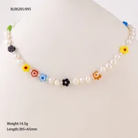 Flower Luxurious Queen Romantic Natural Stone Freshwater Pearl Necklace Wholesale sku image 1