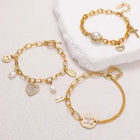 Forme De Cœur Classique Luxueux Romantique Le Cuivre Bracelets Fermeture À Boucle De Type Homard main image 6