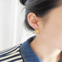 1 Pair C Shape Lady Simple Style 304 Stainless Steel Ear Studs main image 7