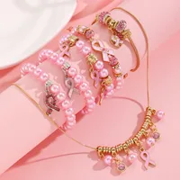 Elegant Lady Artificial Pearl Alloy Copper Vocabulary Words/Name Beaded Women's Jewelry Set main image 1