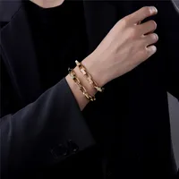 Geometric Classic Style 304 Stainless Steel Bracelets Wholesale main image 3