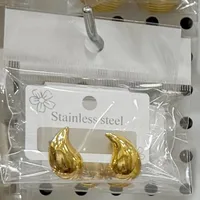 1 Paire Les Gouttelettes D'Eau Élégant Femme Vacances Acier Inoxydable 304 Plaqué Or 18K Placage Boucles D'Oreilles main image 4