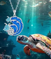Tortoise Elegant Vintage Style Roman Style Copper Pendant Necklace Lobster Trigger Clasp Closure main image 1