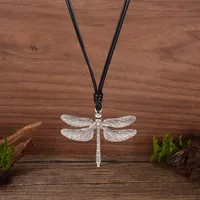 Flower Dragonfly Casual Vacation Modern Style Alloy Pendant Necklace Wholesale main image 5