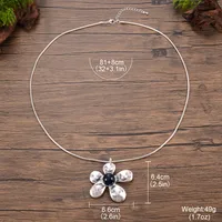 Flower Dragonfly Casual Vacation Modern Style Alloy Pendant Necklace Wholesale sku image 2