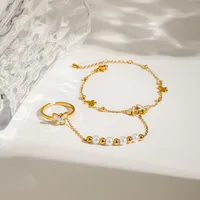 Pearl Butterfly Casual Modern Style Simple Style 316 Stainless Steel  Mother Shell Bracelets Wholesale main image 3