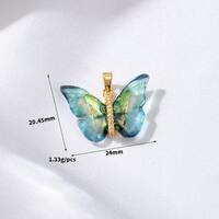 Papillon Mignon Reine Alliage Pendentif De Gros main image 5