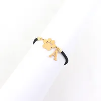 Letter Paw Print Elegant Simple Style Classic Style Zircon 304 Stainless Steel Nylon Bracelets Wholesale main image 4
