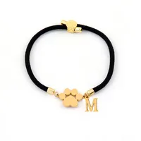 Letter Paw Print Elegant Simple Style Classic Style Zircon 304 Stainless Steel Nylon Bracelets Wholesale sku image 13