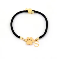 Letter Paw Print Elegant Simple Style Classic Style Zircon 304 Stainless Steel Nylon Bracelets Wholesale sku image 18