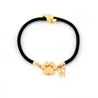 Letter Paw Print Elegant Simple Style Classic Style Zircon 304 Stainless Steel Nylon Bracelets Wholesale sku image 21