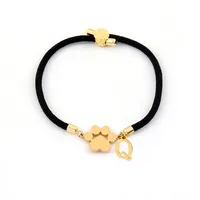 Letter Paw Print Elegant Simple Style Classic Style Zircon 304 Stainless Steel Nylon Bracelets Wholesale sku image 24
