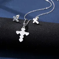 Bohemian Simple Style Classic Style 201 Stainless Steel Cross Women's Jewelry Set main image 1