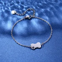 Dog Bone Cute Hip-Hop Bohemian 201 Stainless Steel Bracelets In Bulk main image 3