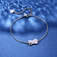 Os De Chien Mignon Hip Hop Bohémien Acier Inoxydable 201 Bracelets En Masse main image 3