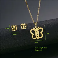Bohémien Style Simple Style Classique Acier Inoxydable 201 Papillon Femmes Ensemble De Bijoux main image 2