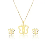 Bohemian Simple Style Classic Style 201 Stainless Steel Butterfly Women's Jewelry Set main image 5