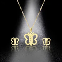 Bohemian Simple Style Classic Style 201 Stainless Steel Butterfly Women's Jewelry Set main image 1