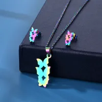 Bohemian Simple Style Classic Style 201 Stainless Steel Butterfly Women's Jewelry Set main image 1